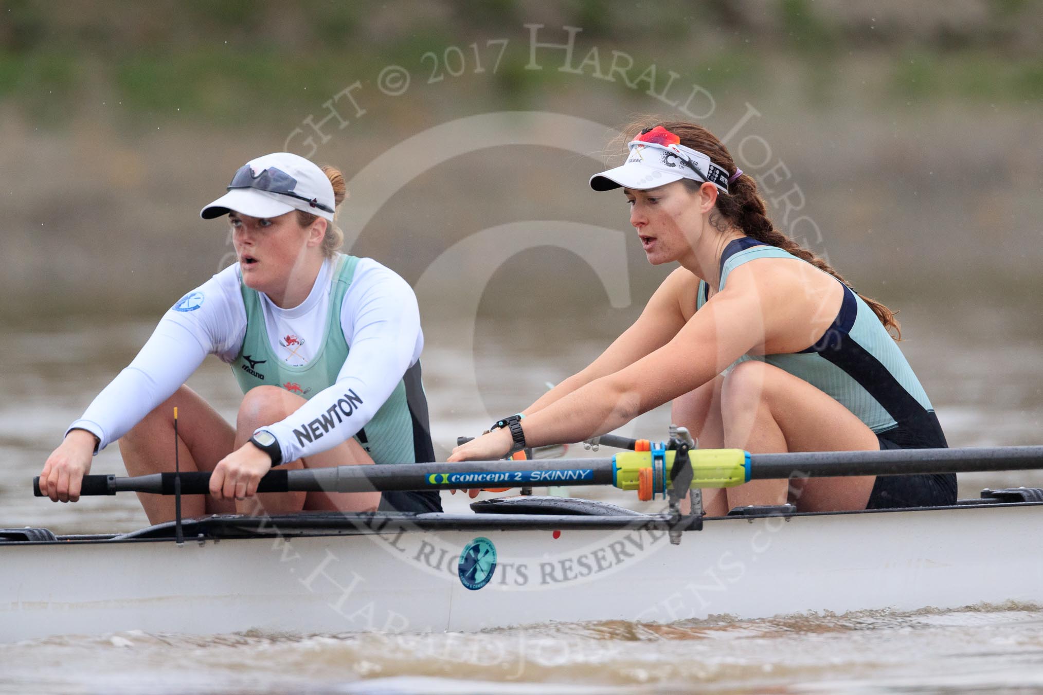 The Boat Race season 2018 - Women's Boat Race Trial Eights (CUWBC, Cambridge): Expecto Patronum, here 7 Abigail Parker, 6 Thea Zabell.
River Thames between Putney Bridge and Mortlake,
London SW15,

United Kingdom,
on 05 December 2017 at 12:45, image #77