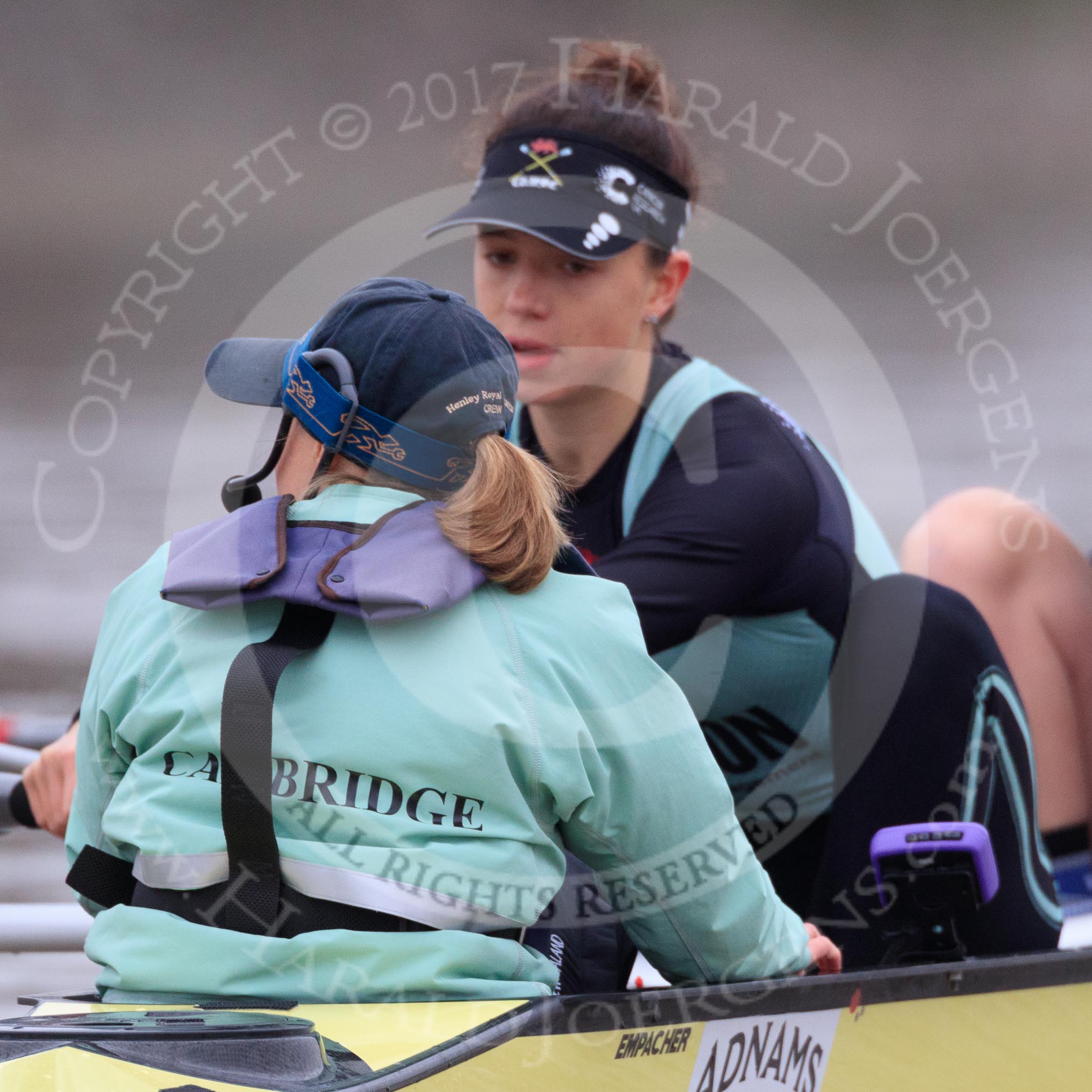 The Boat Race season 2018 - Women's Boat Race Trial Eights (CUWBC, Cambridge): Wingardium Leviosa, here cox Sophie Wrixon, stroke Imogen Grant.
River Thames between Putney Bridge and Mortlake,
London SW15,

United Kingdom,
on 05 December 2017 at 12:46, image #85