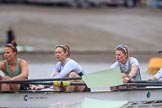 The Boat Race season 2018 - Women's Boat Race Trial Eights (CUWBC, Cambridge): Expecto Patronum . here 5 Kelsey Barolak, 4 Laura Foster, 3 Sally O Brien.
River Thames between Putney Bridge and Mortlake,
London SW15,

United Kingdom,
on 05 December 2017 at 12:44, image #62