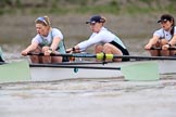 The Boat Race season 2018 - Women's Boat Race Trial Eights (CUWBC, Cambridge): Expecto Patronum, here 3 Pippa Darkin, 2 Sarah Carlotti, bow Lucy Pike.
River Thames between Putney Bridge and Mortlake,
London SW15,

United Kingdom,
on 05 December 2017 at 12:45, image #76