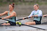 The Boat Race season 2018 - Women's Boat Race Trial Eights (CUWBC, Cambridge): Expecto Patronum, here 5 Kelsey Barolak, 4 Laura Foster.
River Thames between Putney Bridge and Mortlake,
London SW15,

United Kingdom,
on 05 December 2017 at 12:45, image #75