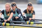 The Boat Race season 2018 - Women's Boat Race Trial Eights (CUWBC, Cambridge): Wingardium Leviosa, here 3 Pippa Darkin, 2 Sarah Carlotti, bow Lucy Pike.
River Thames between Putney Bridge and Mortlake,
London SW15,

United Kingdom,
on 05 December 2017 at 12:50, image #112