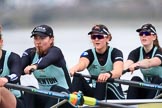 The Boat Race season 2018 - Women's Boat Race Trial Eights (CUWBC, Cambridge): Wingardium Leviosa, here 6 Larkin Sayre, 5 Tricia Smith, 4 Emma Andrews.
River Thames between Putney Bridge and Mortlake,
London SW15,

United Kingdom,
on 05 December 2017 at 12:50, image #113