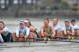 The Boat Race season 2018 - Women's Boat Race Trial Eights (CUWBC, Cambridge): Expecto Patronum , here stroke Alice White,  7 Abigail Parker, 6 Thea Zabell, 5 Kelsey Barolak, 4 Laura Foster, 3 Sally O Brien, 2 Millie Perrin, bow Eve Caroe.
River Thames between Putney Bridge and Mortlake,
London SW15,

United Kingdom,
on 05 December 2017 at 12:51, image #117