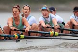 The Boat Race season 2018 - Women's Boat Race Trial Eights (CUWBC, Cambridge): Expecto Patronum, here 5-Kelsey Barolak, 4-Laura Foster, 3-Sally O Brien, 2-Millie Perrin, bow-Eve Caroe.
River Thames between Putney Bridge and Mortlake,
London SW15,

United Kingdom,
on 05 December 2017 at 12:53, image #129