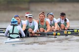 The Boat Race season 2018 - Women's Boat Race Trial Eights (CUWBC, Cambridge): Expecto Patronum:  Cox-Sophie Shapter, stroke-Alice White,  7-Abigail Parker, 6-Thea Zabell, 5-Kelsey Barolak, 4-Laura Foster, 3-Sally O Brien, 2-Millie Perrin, bow-Eve Caroe.
River Thames between Putney Bridge and Mortlake,
London SW15,

United Kingdom,
on 05 December 2017 at 12:57, image #150