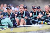 The Boat Race season 2018 - Women's Boat Race Trial Eights (CUWBC, Cambridge): Wingardium Leviosa:  Cox-Sophie Wrixon, stroke-Imogen Grant, 7-Myriam Goudet-Boukhatmi, 6-Larkin Sayre, 5-Tricia Smith, 4-Emma Andrews, 3-Pippa Darkin, 2-Sarah Carlotti, bow-Lucy Pike.
River Thames between Putney Bridge and Mortlake,
London SW15,

United Kingdom,
on 05 December 2017 at 12:58, image #153