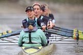 The Boat Race season 2018 - Women's Boat Race Trial Eights (CUWBC, Cambridge): Wingardium Leviosa:  Cox-Sophie Wrixon, stroke-Imogen Grant, 7-Myriam Goudet-Boukhatmi, 6-Larkin Sayre, 5-Tricia Smith, 4-Emma Andrews, 3-Pippa Darkin, 2-Sarah Carlotti, bow-Lucy Pike.
River Thames between Putney Bridge and Mortlake,
London SW15,

United Kingdom,
on 05 December 2017 at 12:58, image #156