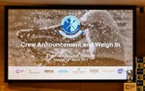 The Boat Race season 2017 - Crew Announcement and Weigh-In: On the right of the big screen is the Women's Boat Race trophy.
The Francis Crick Institute,
London NW1,

United Kingdom,
on 14 March 2017 at 11:06, image #3