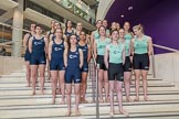 The Boat Race season 2017 - Crew Announcement and Weigh-In: The women's eights, OUWBC on the left.
The Francis Crick Institute,
London NW1,

United Kingdom,
on 14 March 2017 at 12:00, image #128