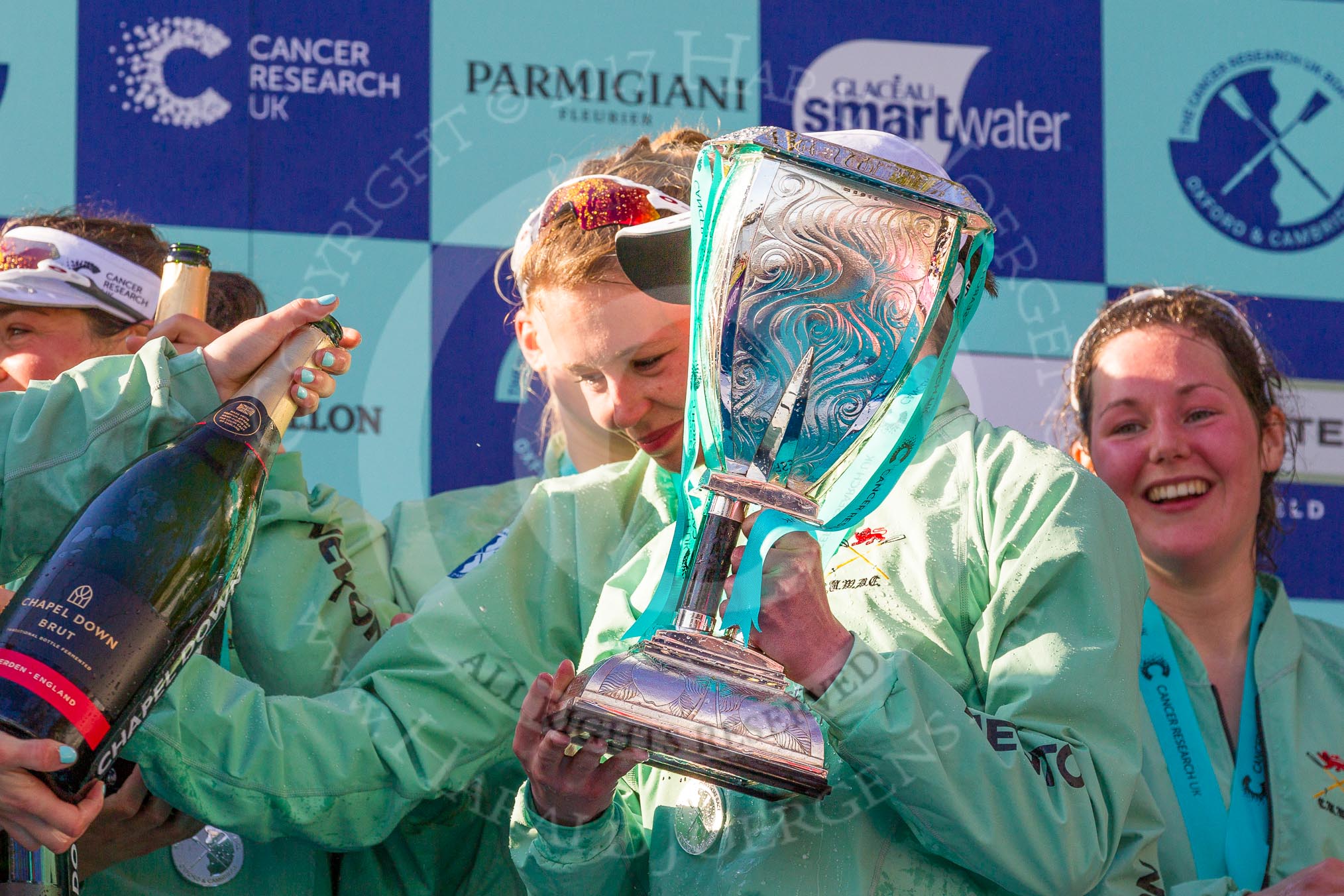 The Boat Race season 2017 -  The Cancer Research Women's Boat Race.
River Thames between Putney Bridge and Mortlake,
London SW15,

United Kingdom,
on 02 April 2017 at 17:14, image #300