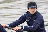 The Boat Race season 2018 - Women's Boat Race Trial Eights (OUWBC, Oxford): Close-up of "Coursing River" 3 seat Stefanie Zekoll.
River Thames between Putney Bridge and Mortlake,
London SW15,

United Kingdom,
on 21 January 2018 at 13:48, image #8