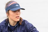 The Boat Race season 2018 - Women's Boat Race Trial Eights (OUWBC, Oxford): Close-up of "Great Typhoon" bow Matilda Edwards.
River Thames between Putney Bridge and Mortlake,
London SW15,

United Kingdom,
on 21 January 2018 at 13:48, image #10