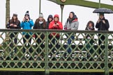 The Boat Race season 2018 - Women's Boat Race Trial Eights (OUWBC, Oxford): Friends and families on Hammersmith Bridge.
River Thames between Putney Bridge and Mortlake,
London SW15,

United Kingdom,
on 21 January 2018 at 14:34, image #97