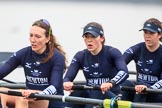 The Boat Race season 2018 - Women's Boat Race Trial Eights (OUWBC, Oxford): "Great Typhoon" - 7 Abigail Killen, 6 Sara Kushma, 5 Olivia Pryer.
River Thames between Putney Bridge and Mortlake,
London SW15,

United Kingdom,
on 21 January 2018 at 14:37, image #115