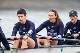 The Boat Race season 2018 - Women's Boat Race Trial Eights (OUWBC, Oxford): "Coursing River" approaching Chiswick Pier - 3 Stefanie Zekoll, 2 Rachel Anderson.
River Thames between Putney Bridge and Mortlake,
London SW15,

United Kingdom,
on 21 January 2018 at 14:38, image #125