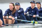 The Boat Race season 2018 - Women's Boat Race Trial Eights (OUWBC, Oxford): "Great Typhoon" - 7 Abigail Killen, 6 Sara Kushma, 5 Olivia Pryer, 4 Linda Van Bijsterveldt.
River Thames between Putney Bridge and Mortlake,
London SW15,

United Kingdom,
on 21 January 2018 at 14:42, image #150