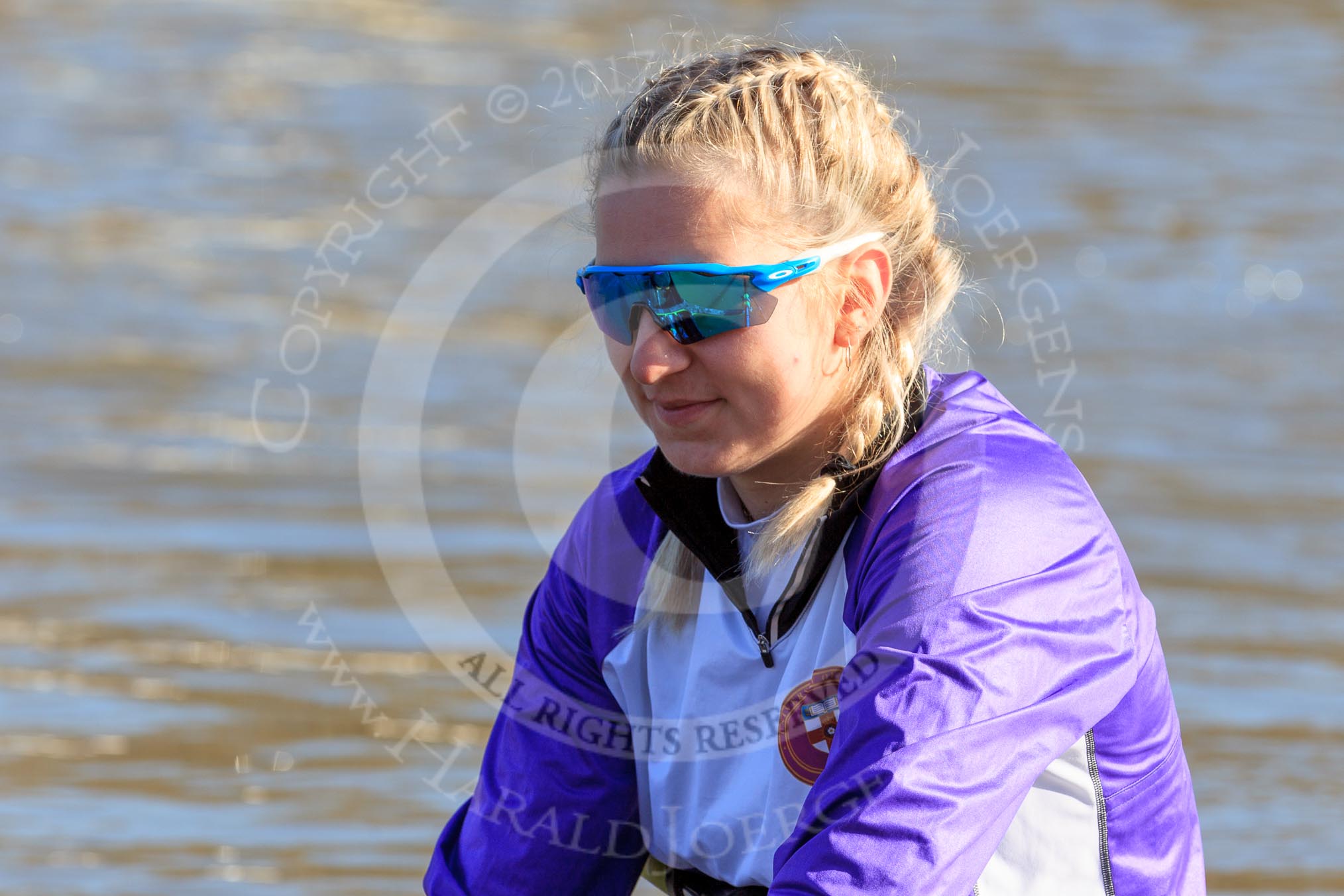 The Women's Boat Race season 2018 - fixture CUWBC vs. ULBC: ULBC bow Ally French.
River Thames between Putney Bridge and Mortlake,
London SW15,

United Kingdom,
on 17 February 2018 at 12:33, image #17