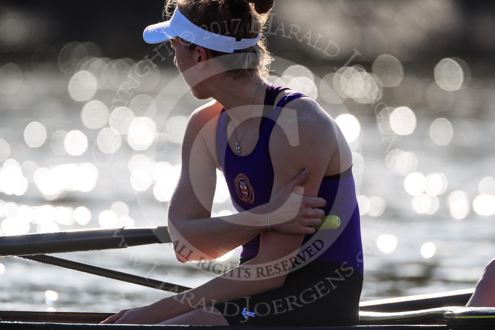 The Women's Boat Race season 2018 - fixture CUWBC vs. ULBC: ULBC 6 seat Oonagh Cousins.
River Thames between Putney Bridge and Mortlake,
London SW15,

United Kingdom,
on 17 February 2018 at 13:21, image #99