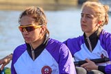 The Women's Boat Race season 2018 - fixture CUWBC vs. ULBC: The ULBC Eight, here 7 Jordan Cole-Huissan, 6 Oonagh Cousins.
River Thames between Putney Bridge and Mortlake,
London SW15,

United Kingdom,
on 17 February 2018 at 12:33, image #16