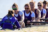 The Women's Boat Race season 2018 - fixture CUWBC vs. ULBC: The ULBC Eight - cox Lauren Holland, stroke Issy Powel, 7 Jordan Cole-Huissan, 6 Oonagh Cousins, 5 Hannah Roberts, 4 Katherine Barnhill.
River Thames between Putney Bridge and Mortlake,
London SW15,

United Kingdom,
on 17 February 2018 at 13:29, image #126