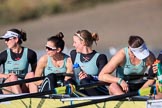 The Women's Boat Race season 2018 - fixture CUWBC vs. ULBC: OUWBC, the winner of both parts of the fixture - bow Olivia Coffey, 2 Myriam Goudet-Boukhatmi, 3 Alice White, 4 Paula Wesselmann.
River Thames between Putney Bridge and Mortlake,
London SW15,

United Kingdom,
on 17 February 2018 at 13:36, image #182