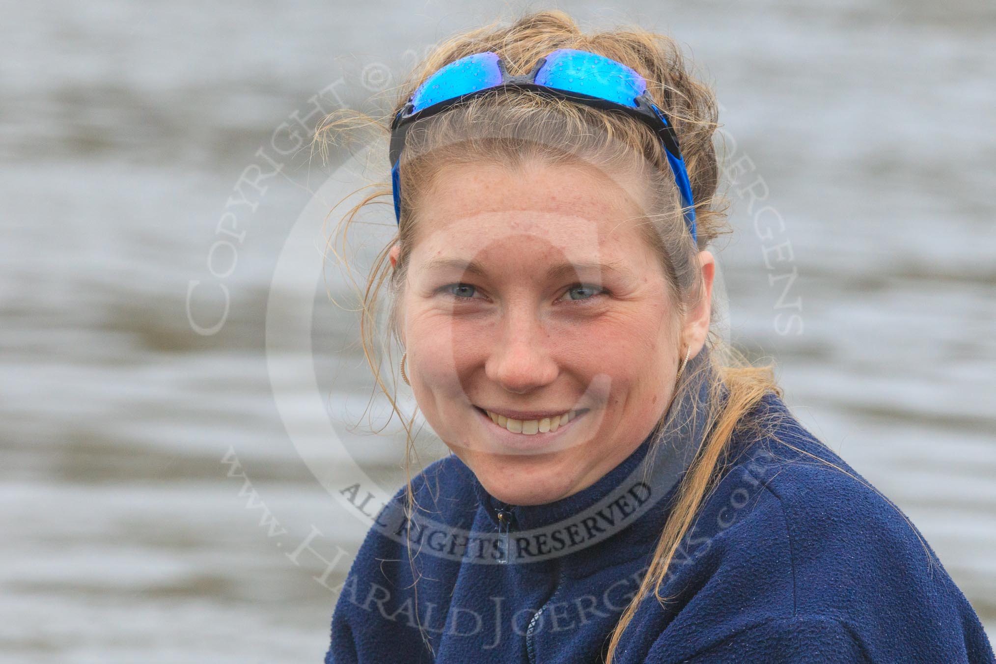 The Women's Boat Race season 2018 - fixture OUWBC vs. Molesey BC: Molesey's 7 seat Emma McDonald.
River Thames between Putney Bridge and Mortlake,
London SW15,

United Kingdom,
on 04 March 2018 at 13:10, image #25