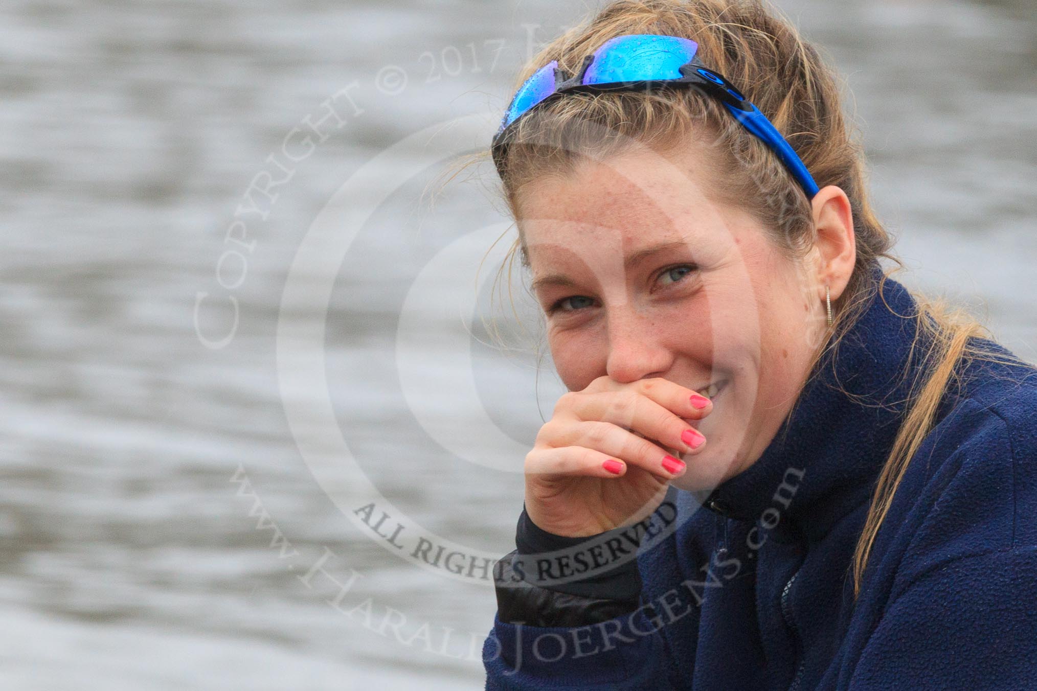 The Women's Boat Race season 2018 - fixture OUWBC vs. Molesey BC: Molesey's 7 seat Emma McDonald.
River Thames between Putney Bridge and Mortlake,
London SW15,

United Kingdom,
on 04 March 2018 at 13:10, image #29