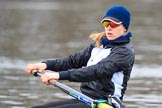 The Women's Boat Race season 2018 - fixture OUWBC vs. Molesey BC: Molesey's bow Emma Boyns.
River Thames between Putney Bridge and Mortlake,
London SW15,

United Kingdom,
on 04 March 2018 at 13:34, image #33