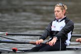 The Women's Boat Race season 2018 - fixture OUWBC vs. Molesey BC: Molesey stroke Katie Bartlett.
River Thames between Putney Bridge and Mortlake,
London SW15,

United Kingdom,
on 04 March 2018 at 13:34, image #36
