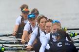 The Women's Boat Race season 2018 - fixture OUWBC vs. Molesey BC: OUWBC: Bow Renée Koolschijn, 2 Katherine Erickson, 3 Juliette Perry, 4 Alice Roberts, 5 Morgan McGovern, 6 Sara Kushma, 7 Abigail Killen, stroke Beth Bridgman, cox Jessica Buck.
River Thames between Putney Bridge and Mortlake,
London SW15,

United Kingdom,
on 04 March 2018 at 13:48, image #70