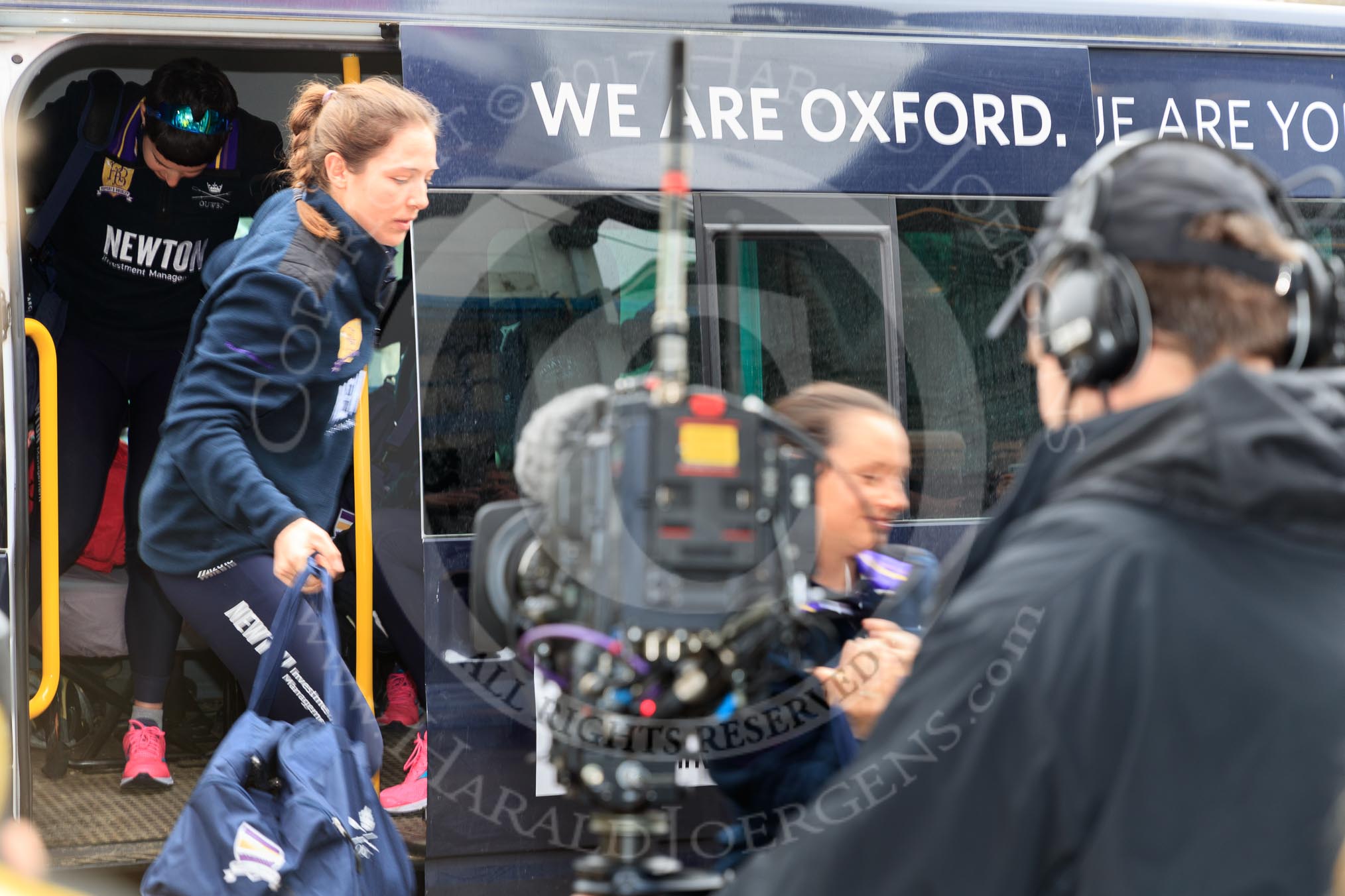 The Cancer Research UK Women's Boat Race 2018: The arrival of the Oxford women, here 7 seat Abigail Killen, and behind her 4 seat Alice Roberts.
River Thames between Putney Bridge and Mortlake,
London SW15,

United Kingdom,
on 24 March 2018 at 14:11, image #21