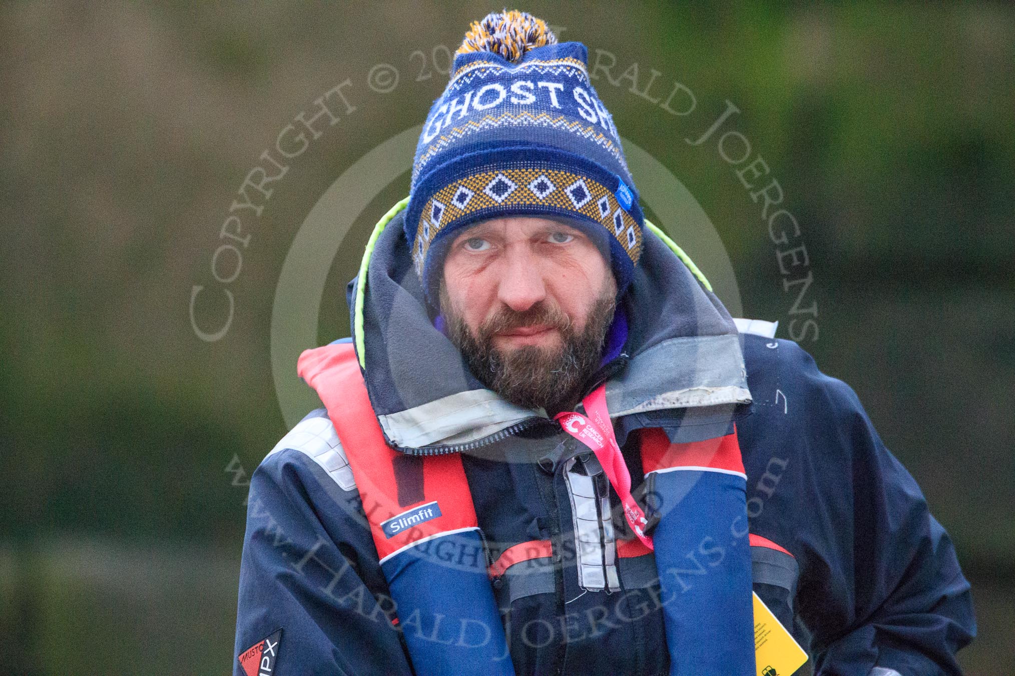 The Cancer Research UK Women's Boat Race 2018: CUWBC Head Coach Rob Baker.
River Thames between Putney Bridge and Mortlake,
London SW15,

United Kingdom,
on 24 March 2018 at 16:39, image #183