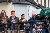 The Cancer Research UK Women's Boat Race 2018: Spectators on the balcony of Mortlake Boat Club, waiting for the price giving.
River Thames between Putney Bridge and Mortlake,
London SW15,

United Kingdom,
on 24 March 2018 at 16:59, image #229
