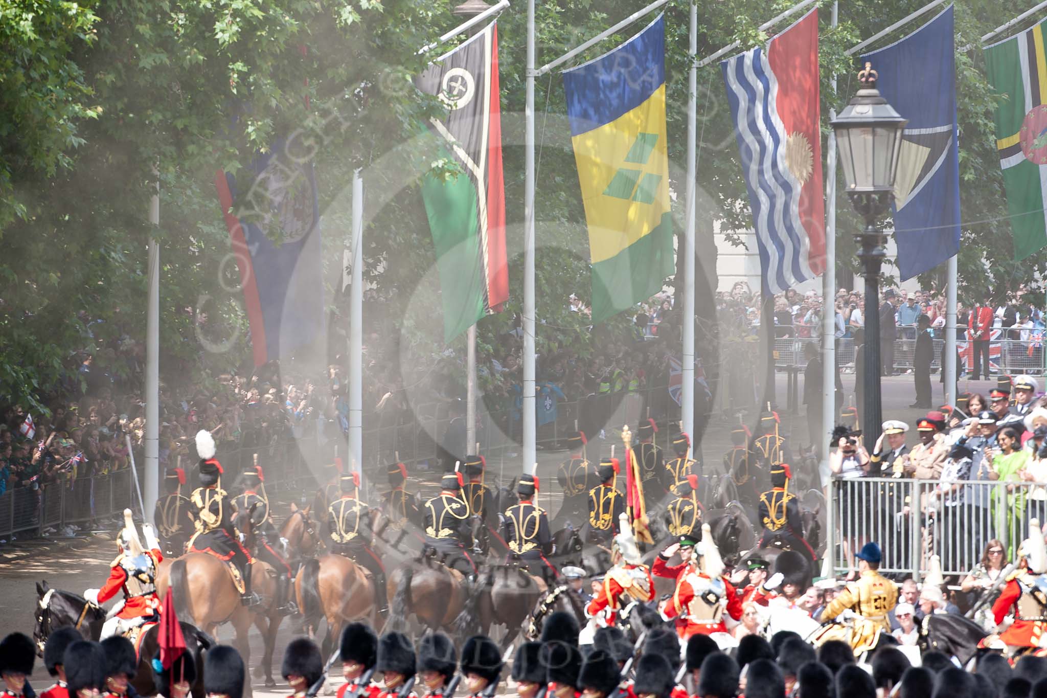 Trooping the Colour 2009: March Off - The King's Troop Royal Horse Artillery are the first to leave..
Horse Guards Parade, Westminster,
London SW1,

United Kingdom,
on 13 June 2009 at 12:01, image #243