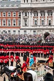 Trooping the Colour 2009: The March Past - foot guards divisions marching past Her Majesty, standing with the Duke of Edinburg on the saluting base. To their left and right the Royal Colonels..
Horse Guards Parade, Westminster,
London SW1,

United Kingdom,
on 13 June 2009 at 11:49, image #223