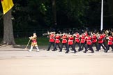 Trooping the Colour 2009: Drum Major Tony Moors leading the Band of the Welsh Guards down Horse Guards Road onto the parade ground..
Horse Guards Parade, Westminster,
London SW1,

United Kingdom,
on 13 June 2009 at 10:26, image #45