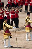 Trooping the Colour 2009: Drum Major M Godsman, Scots Guards, in front, and Senior Drum Major Tony Moors, Grenadier Guards..
Horse Guards Parade, Westminster,
London SW1,

United Kingdom,
on 13 June 2009 at 11:08, image #163