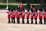 Trooping the Colour 2009: The Escort For the Colour marching forward to receive the Colour. Behind them the Major of the Parade, Major F A D L Roberts..
Horse Guards Parade, Westminster,
London SW1,

United Kingdom,
on 13 June 2009 at 11:17, image #177