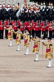 Trooping the Colour 2009: The five Drum Majors on parade, leading the Massed Bands..
Horse Guards Parade, Westminster,
London SW1,

United Kingdom,
on 13 June 2009 at 11:24, image #196