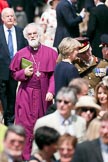 Trooping the Colour 2009: Rowan Williams, the Archbishop of Canterbury, leaving the grand stand after the parade, carrying a programme of the parade..
Horse Guards Parade, Westminster,
London SW1,

United Kingdom,
on 13 June 2009 at 12:23, image #274