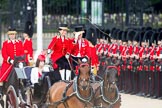 Trooping the Colour 2010: Princess Eugenie of York (in red, on the left), and her younger sister, Princess Beatrice of York, in their barouche on the way from Buckingham Palace to Horse Guards Building, where they are going to watch the parade from the General Major's office, the room that was once used by the Duke of Wellington as his office.

Their parents are Prince Andrew, Duke of York, the second son and third child of Queen Elizabeth II and Prince Philip, Duke of Edinburgh, and Sarah, Duchess of York (born Sarah Ferguson, commonly known as "Fergie").

Prince Andrew, is sitting opposite to them and is out of sight in all my photos..
Horse Guards Parade, Westminster,
London SW1,
Greater London,
United Kingdom,
on 12 June 2010 at 10:50, image #35