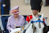 Trooping the Colour 2010: Queen Elizabeth II and The Prince Philip leading the Royal Procession onto Horse Guards Parade. 

In 58 years, The Queen has attended every single parade, except 1955, when there was a national rail strike.

The Royal carriage, called the "Ivory Mounted Phaeton", had been built for Queen Victoria in 1842..
Horse Guards Parade, Westminster,
London SW1,
Greater London,
United Kingdom,
on 12 June 2010 at 10:59, image #64