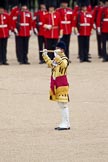 Trooping the Colour 2010: Drum Major Ben Roberts of the Coldstream Guards during the "Massed Bands Troop"..
Horse Guards Parade, Westminster,
London SW1,
Greater London,
United Kingdom,
on 12 June 2010 at 11:11, image #109