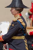 Trooping the Colour 2010: Anne, Princess Royal, only daughter of Queen Elizabeth II and Prince Philip, Duke of Edinburgh and Colonel of the Blues and Royals, attending the parade as Royal Colonels..
Horse Guards Parade, Westminster,
London SW1,
Greater London,
United Kingdom,
on 12 June 2010 at 11:37, image #142