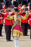 Trooping the Colour 2010: Drum Majors and their bands playing during the March Past by the Foot Guards..
Horse Guards Parade, Westminster,
London SW1,
Greater London,
United Kingdom,
on 12 June 2010 at 11:38, image #145
