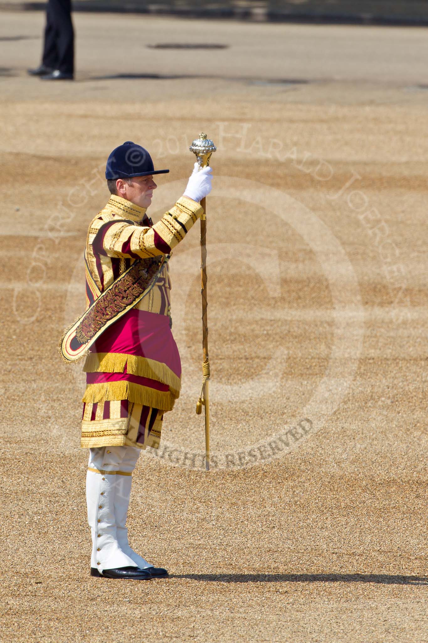 The Colonel's Review 2011: Drum Major Tony Taylor, No. 7 Company Coldstream Guards..
Horse Guards Parade, Westminster,
London SW1,

United Kingdom,
on 04 June 2011 at 10:19, image #17