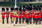 The Colonel's Review 2011: Drum Major Tony Taylor, No. 7 Company Coldstream Guards, with the Band of the Irish Guards arriving on Horse Guards Parade..
Horse Guards Parade, Westminster,
London SW1,

United Kingdom,
on 04 June 2011 at 10:17, image #16
