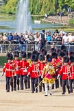 The Colonel's Review 2011: Drum Major Scott Fitzgerald, Coldstream Guards, leading the Band of the Coldstream Guards onto Horse Guards Parade. In the background spectators watching from St. James's Park..
Horse Guards Parade, Westminster,
London SW1,

United Kingdom,
on 04 June 2011 at 10:26, image #24