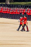 The Colonel's Review 2011: The Subaltern of No. 5 Guard, 1st Battalion Welsh Guards, and the Ensign of No. 4 Guard (Nijmegen Company Grenadier Guards)..
Horse Guards Parade, Westminster,
London SW1,

United Kingdom,
on 04 June 2011 at 10:29, image #33
